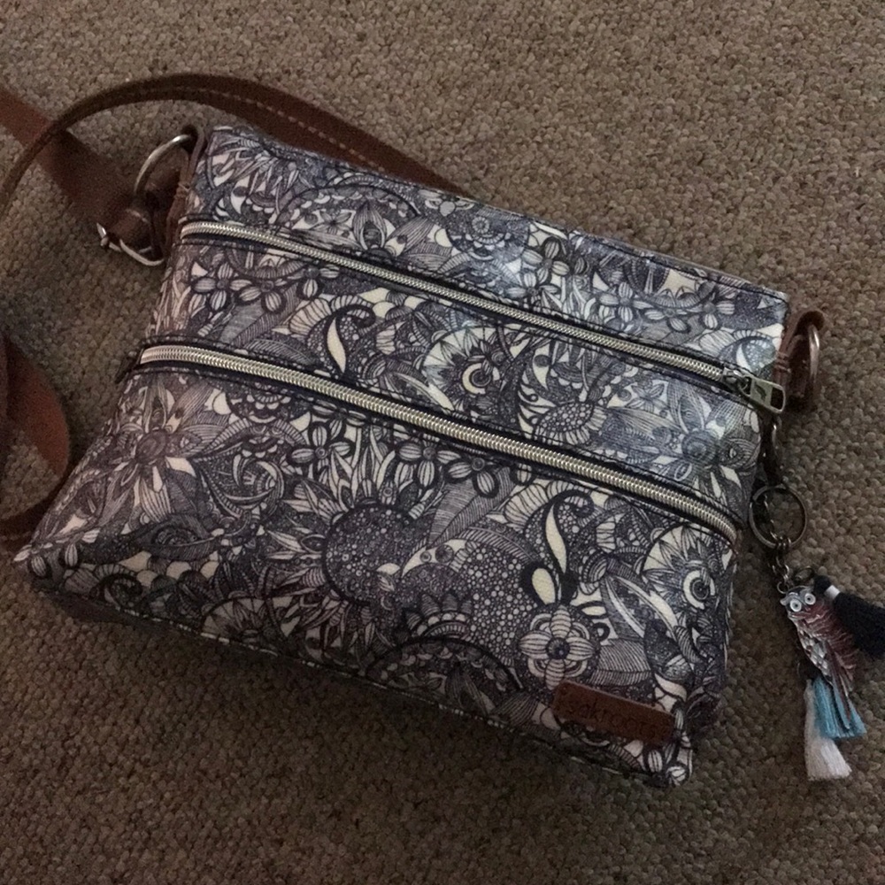 Sakroots artist circle Navy Blue crossbody bag